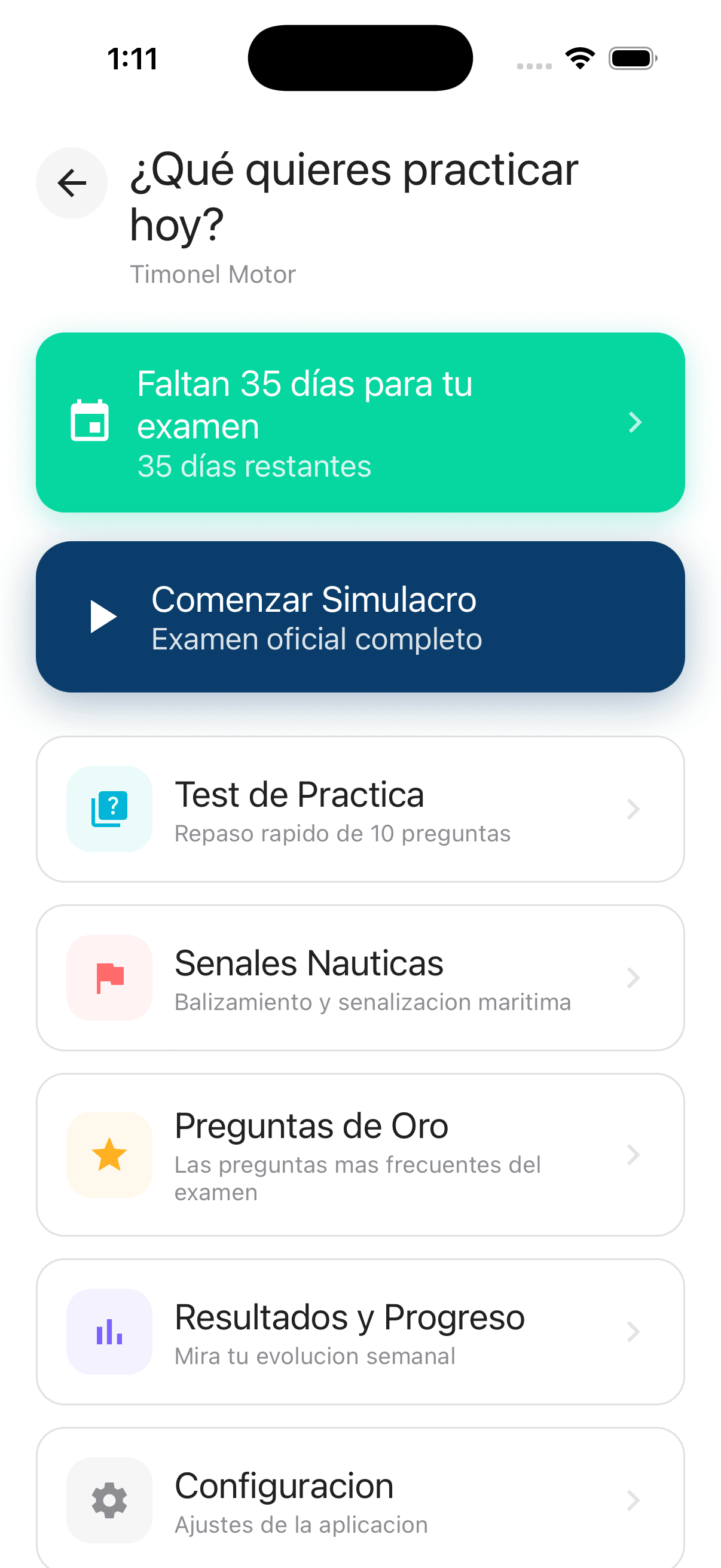 Licencia Náutica screenshot